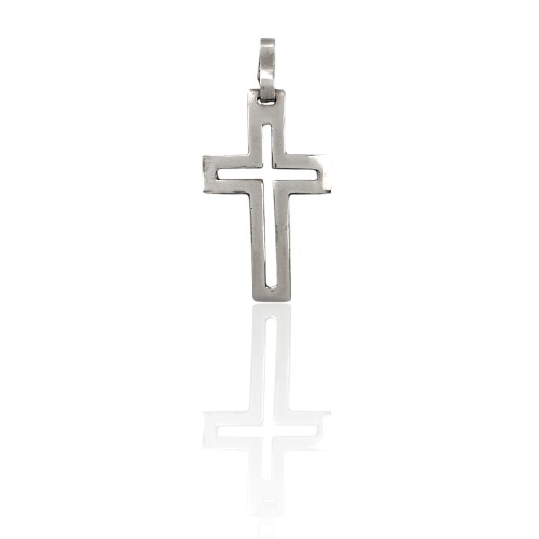 Dije Cruz-Plata 925-Sin Piedra-CP4467 sinpiedra