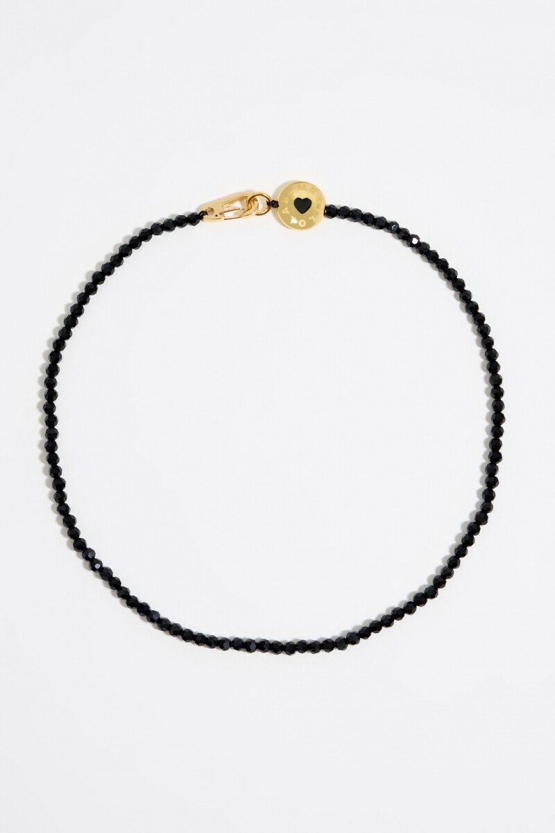 Collar logo Candy cristales Negro