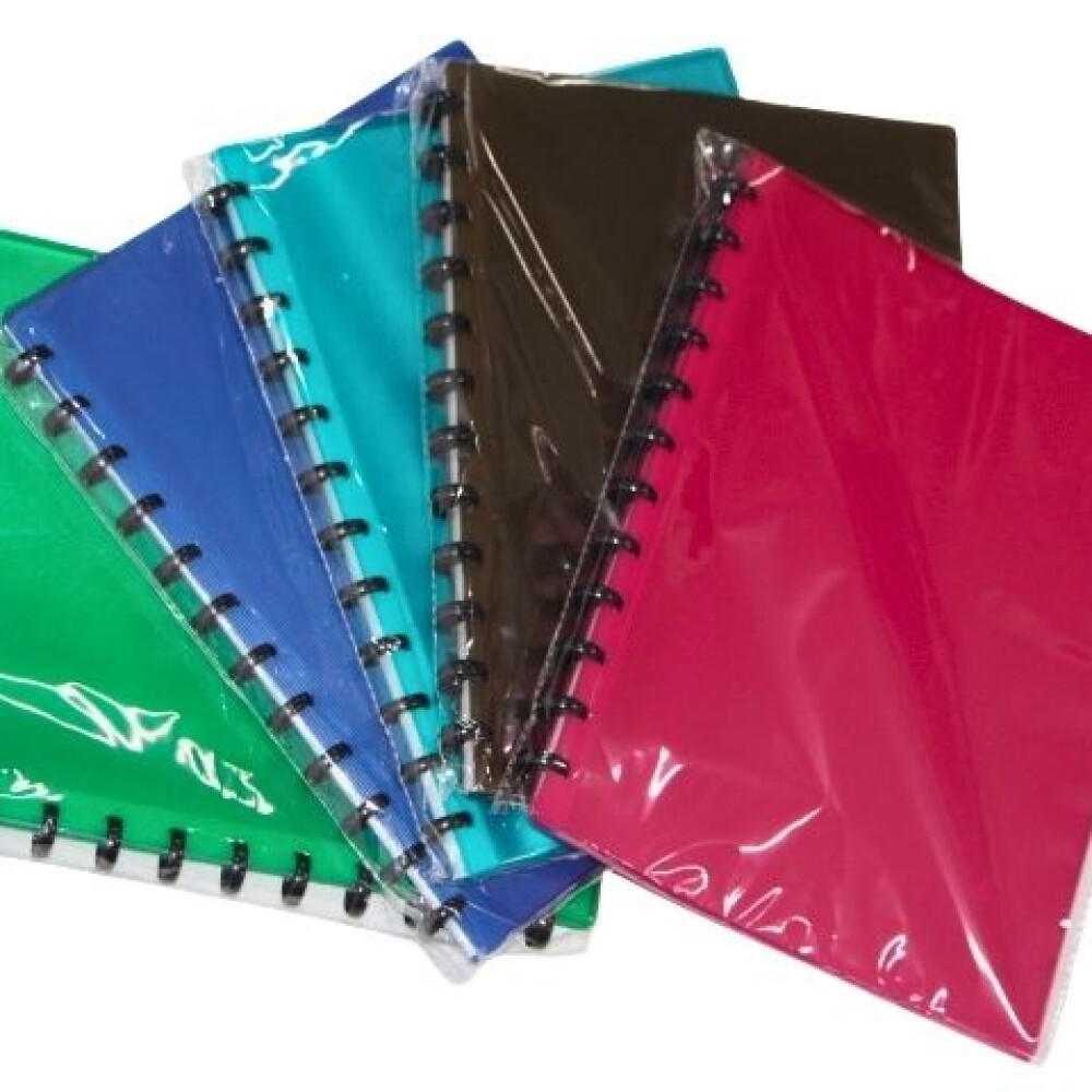 CARPETA TAMAÑO A4 CON 20 FUNDAS REMOVIBLES COLOR TURQUEZA