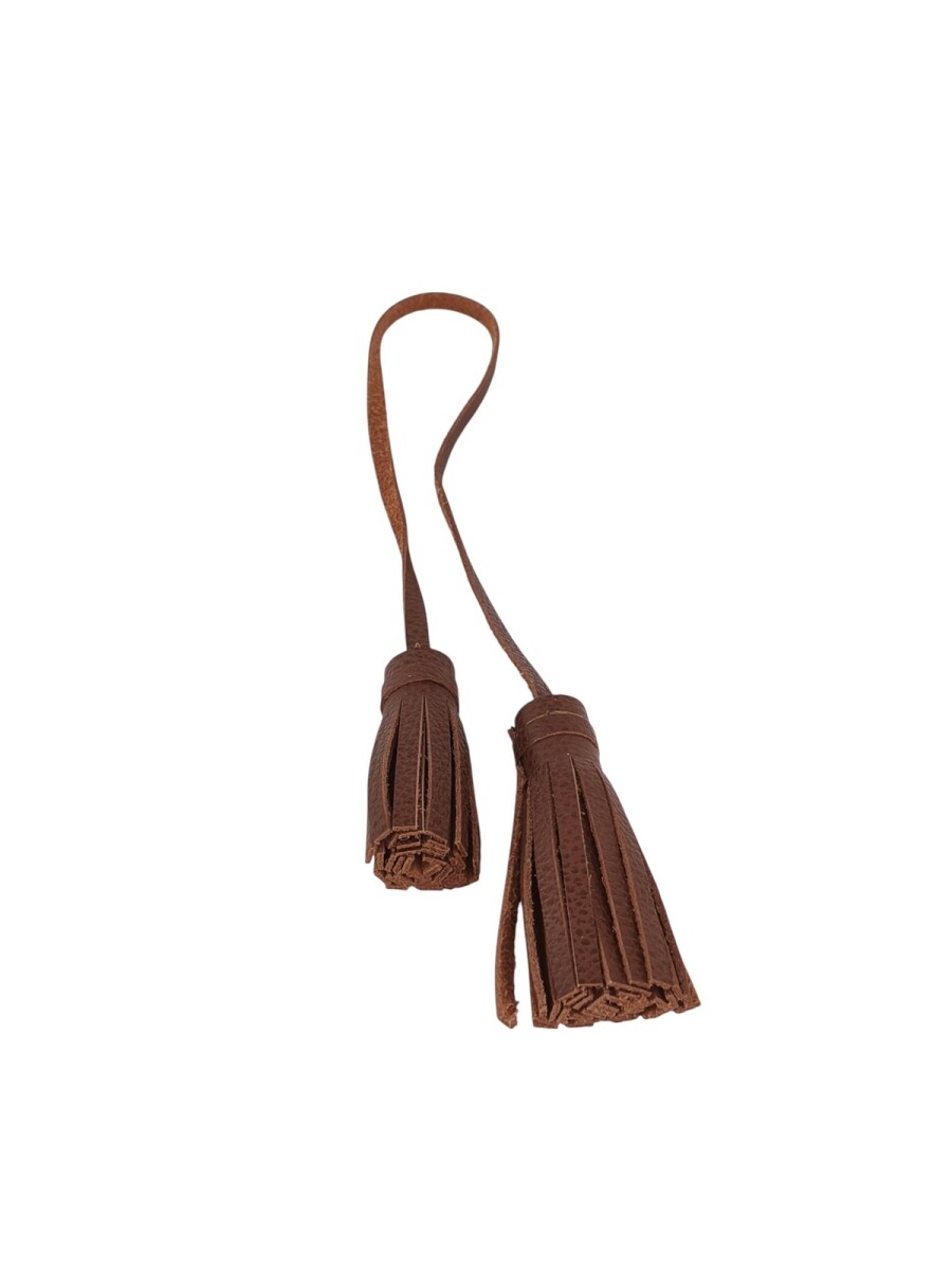Colgante de flecos dobles - Marron 