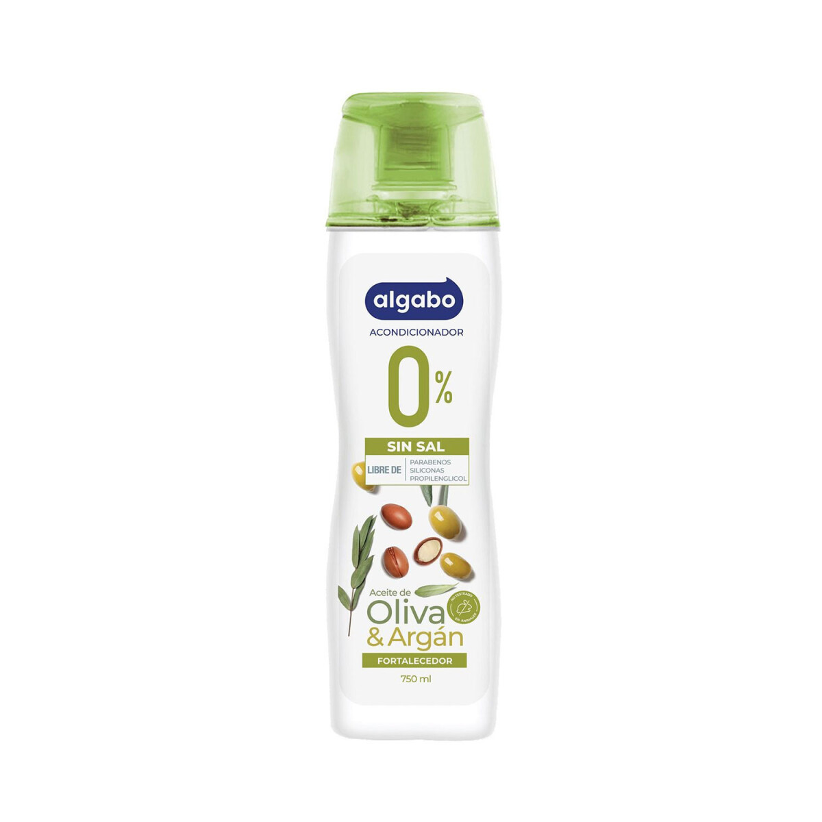ACONDICIONADOR ALGABO 0% SAL 750 ML OLIVA Y ARGAN 