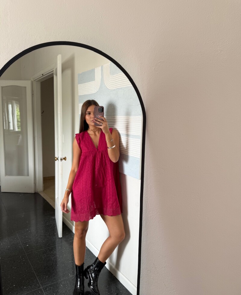 Vestido Ambar bordó