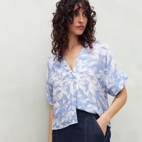 CAMISA CALIX PRINTED Azul Lavado