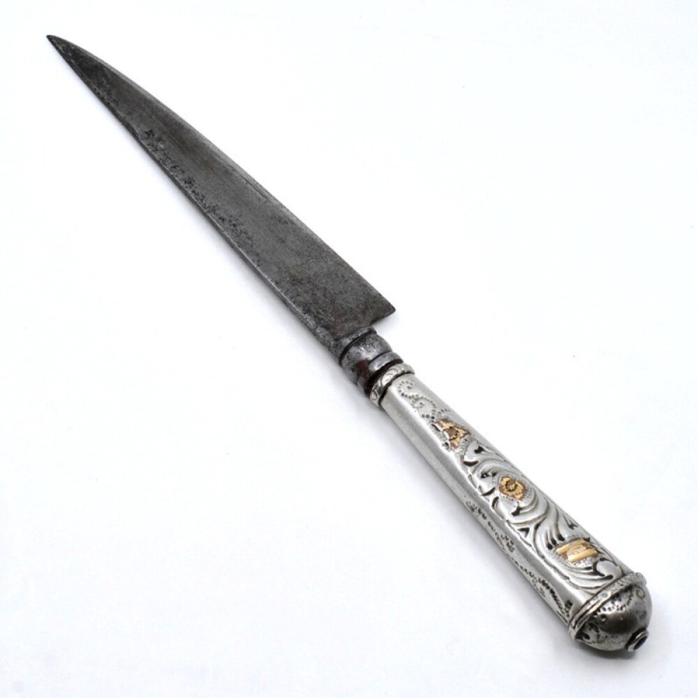 Cuchillo Antiguo Plata Y Oro. Hoja Solingen N.G.O Cuchillo Antiguo Plata Y Oro. Hoja Solingen N.G.O