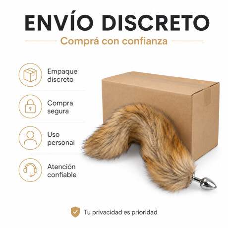Plug Anal Con Cola De Zorro Tamaño Small Plug Anal Con Cola De Zorro Tamaño Small