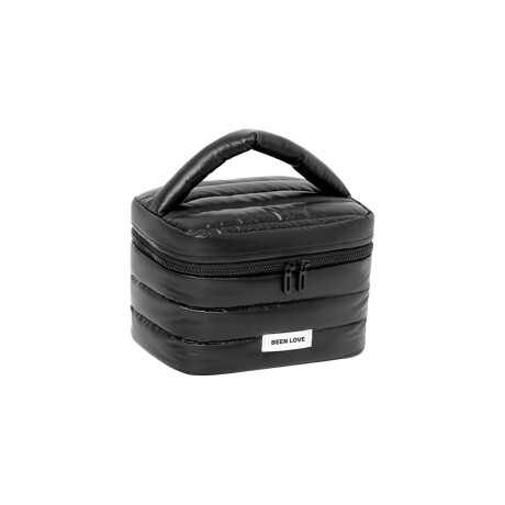 Neceser puffer impermeable con asa Negro