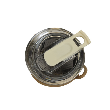 Botella Térmica 550 Ml Con Asa De Silicona Blanca