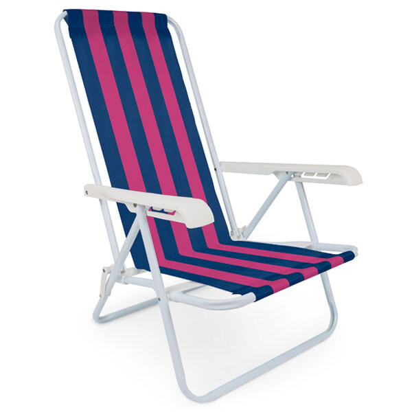 SILLA RECLINABLE 4 POSICIONES ACERO AZUL