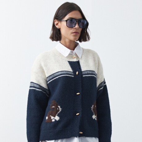CARDIGAN RABBIT Azul Marino