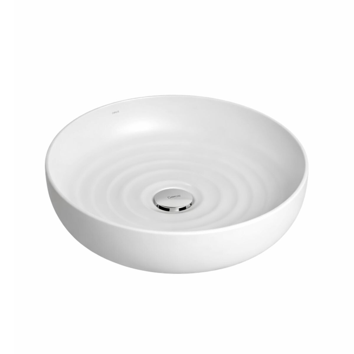 Bacha De Apoyo Redonda 50 Cm Gota Blanca Mate Deca 