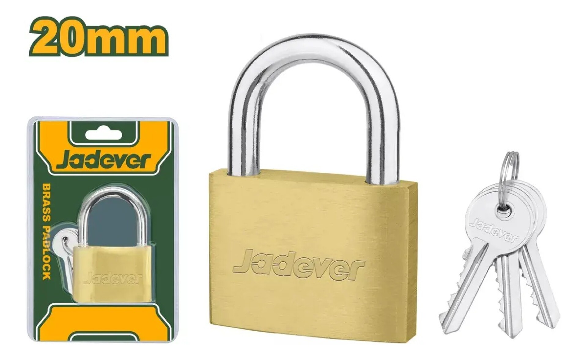 Candado De Bronce 20mm 3 Llaves Jadever 