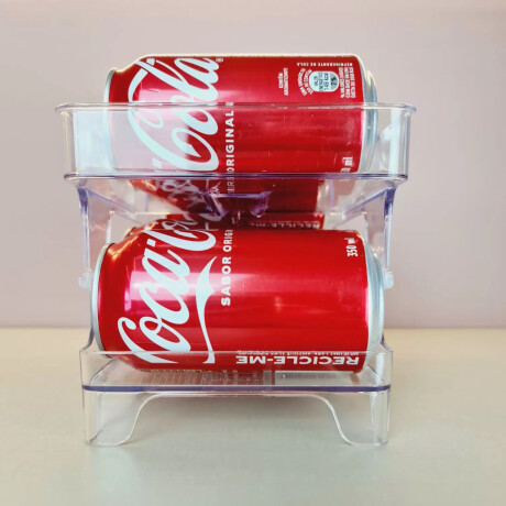 Organizador Dispensador Diamond Estantería Plástico 6 Latas Transparente