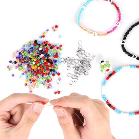 Kit 16 Colores Cuentas Para Crear Pulseras C/ Estuche Jug001202