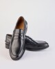 Mocasin Windsor Cuero / Suela Goma - Negro Negro