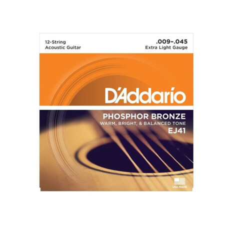 Encordado Folk Daddario Ej41 Phosphor Bronze 009 12str Encordado Folk Daddario Ej41 Phosphor Bronze 009 12str