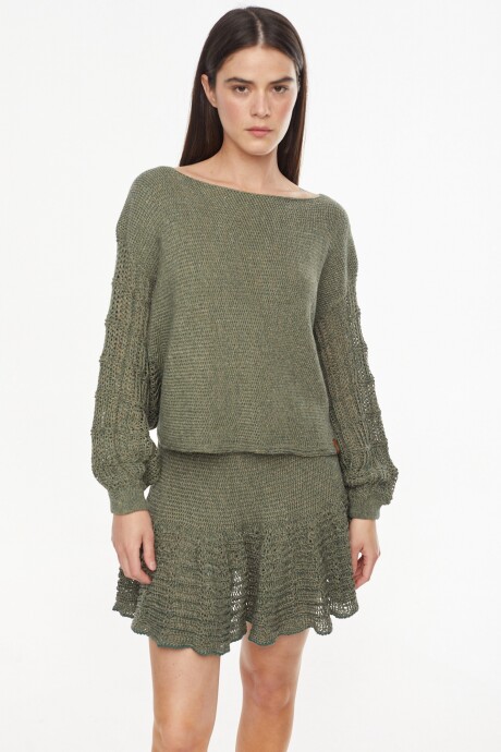 Sweater Agora Verde Claro/Oscuro