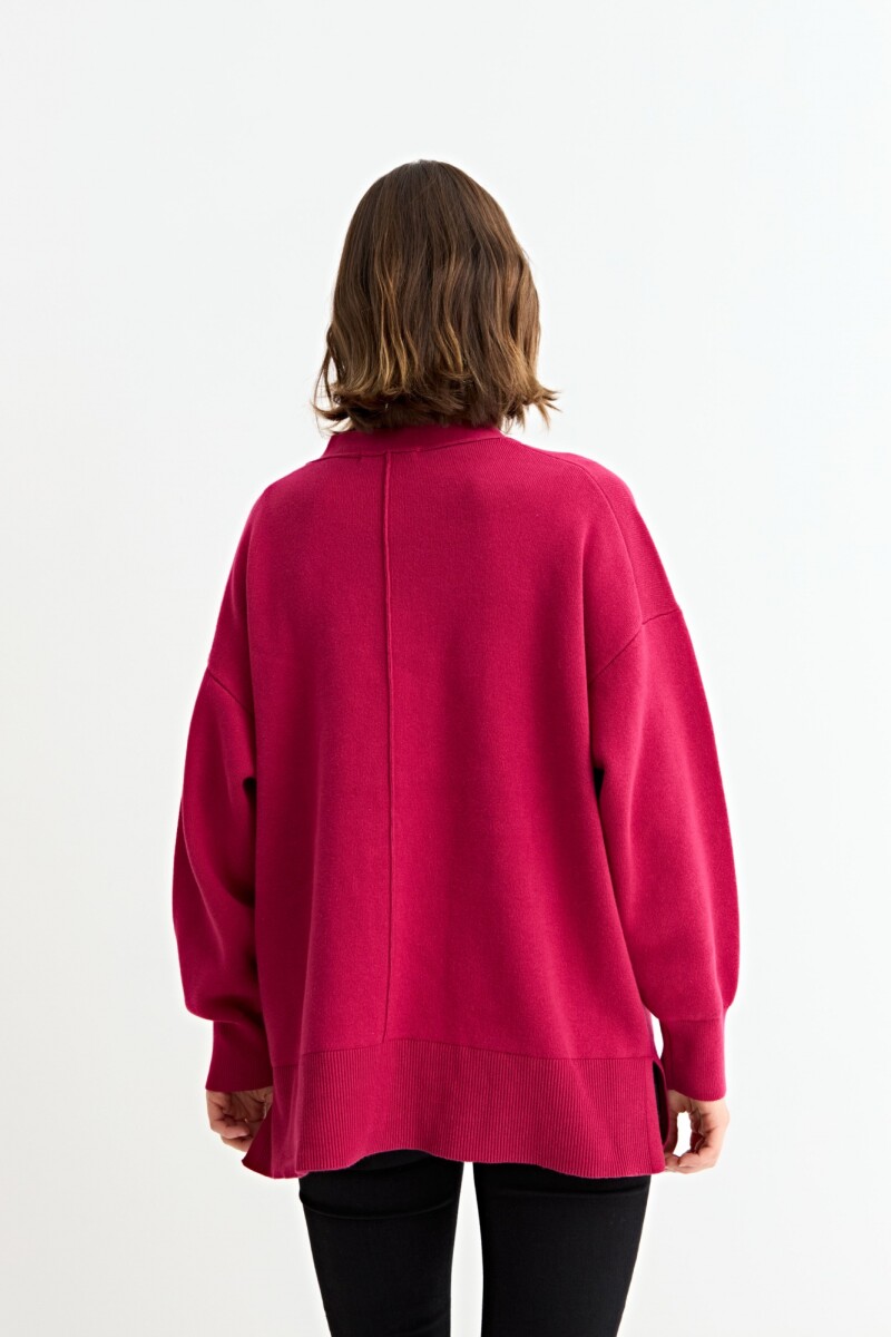 Cardigan oversized FUCSIA