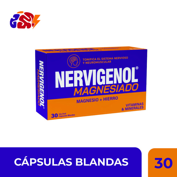 NERVIGENOL MAGNESIADO CJ X 30 CAPS. BLAN única