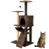 Gimnasio Rascador Para Gato Torre Casa Hamaca Escalera Atrix Variante Color Marron