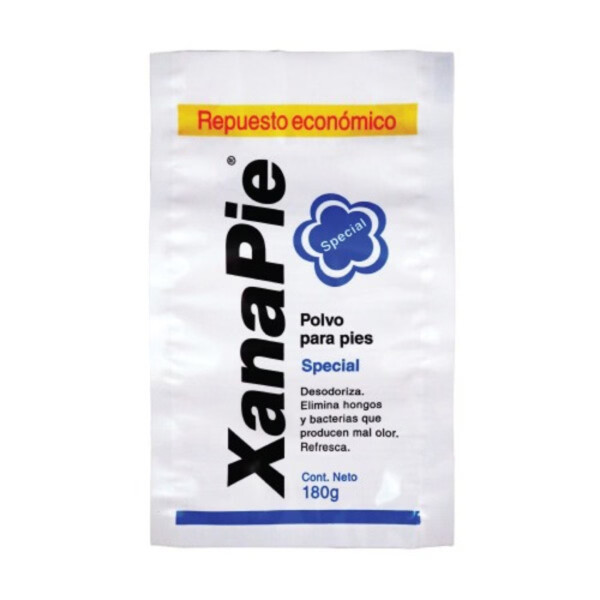 Talco para Pies Repuesto 180 g – Xanapié Azul Talco para Pies Repuesto 180 g – Xanapié Azul