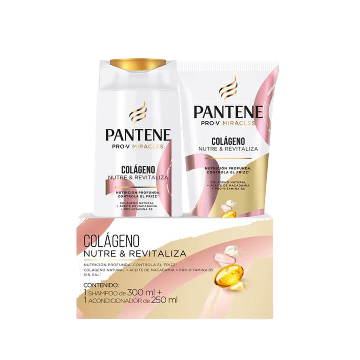 PACK PANTENE COLÁGENO SHAMPOO 300ml + ACONDICIONADOR 250ml 