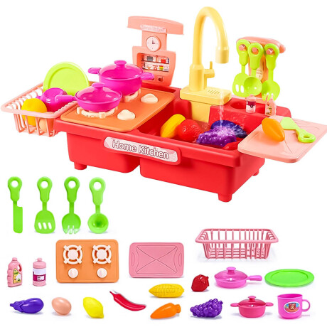 Pileta Cocina Lavavajillas Agua Real Con Accesorios Jug007010
