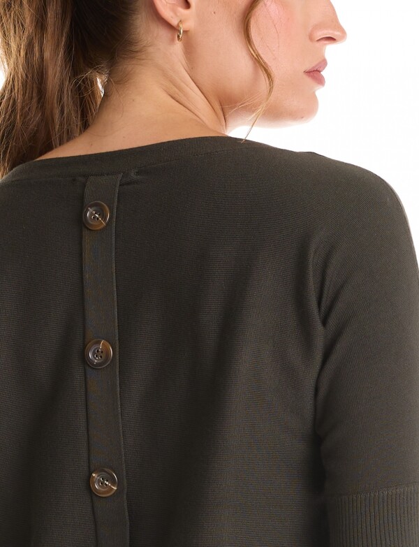 Buzo Espalda Botones VERDE OSCURO