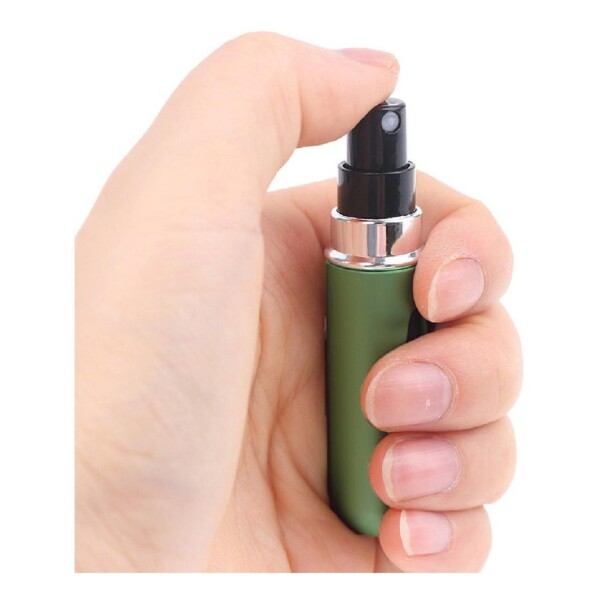 Mini Botella Atomizadora Perfume Portátil Recargable Variante Color Verde Oscuro