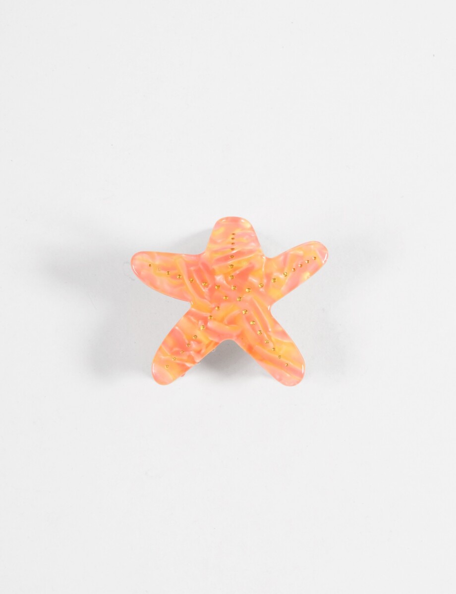 Broche estrella de mar - naranja 