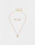 Bijouterie Set Con strass Set De Collar Y Aros Con Strass - Dorado