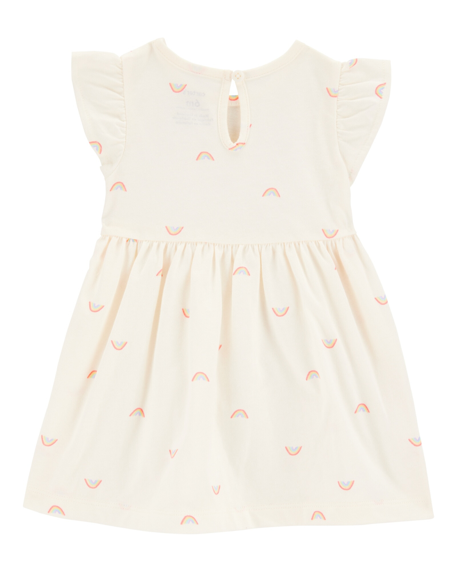 Set dos piezas de algodón, monito bombachudo y vestido, diseño arcoíris Set dos piezas de algodón, monito bombachudo y vestido, diseño arcoíris