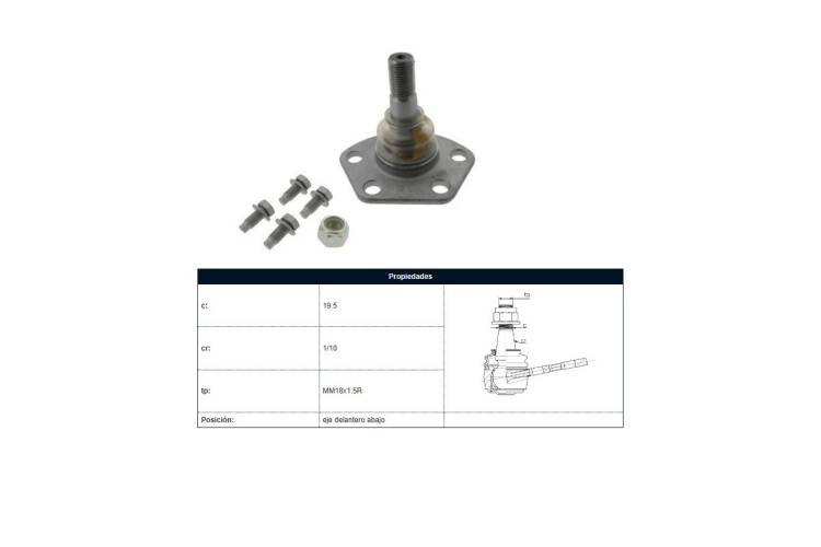Rotula Del Fiat Ducato, Peug Boxer 87-25 Der/Izq Rotula Del Fiat Ducato, Peug Boxer 87-25 Der/Izq