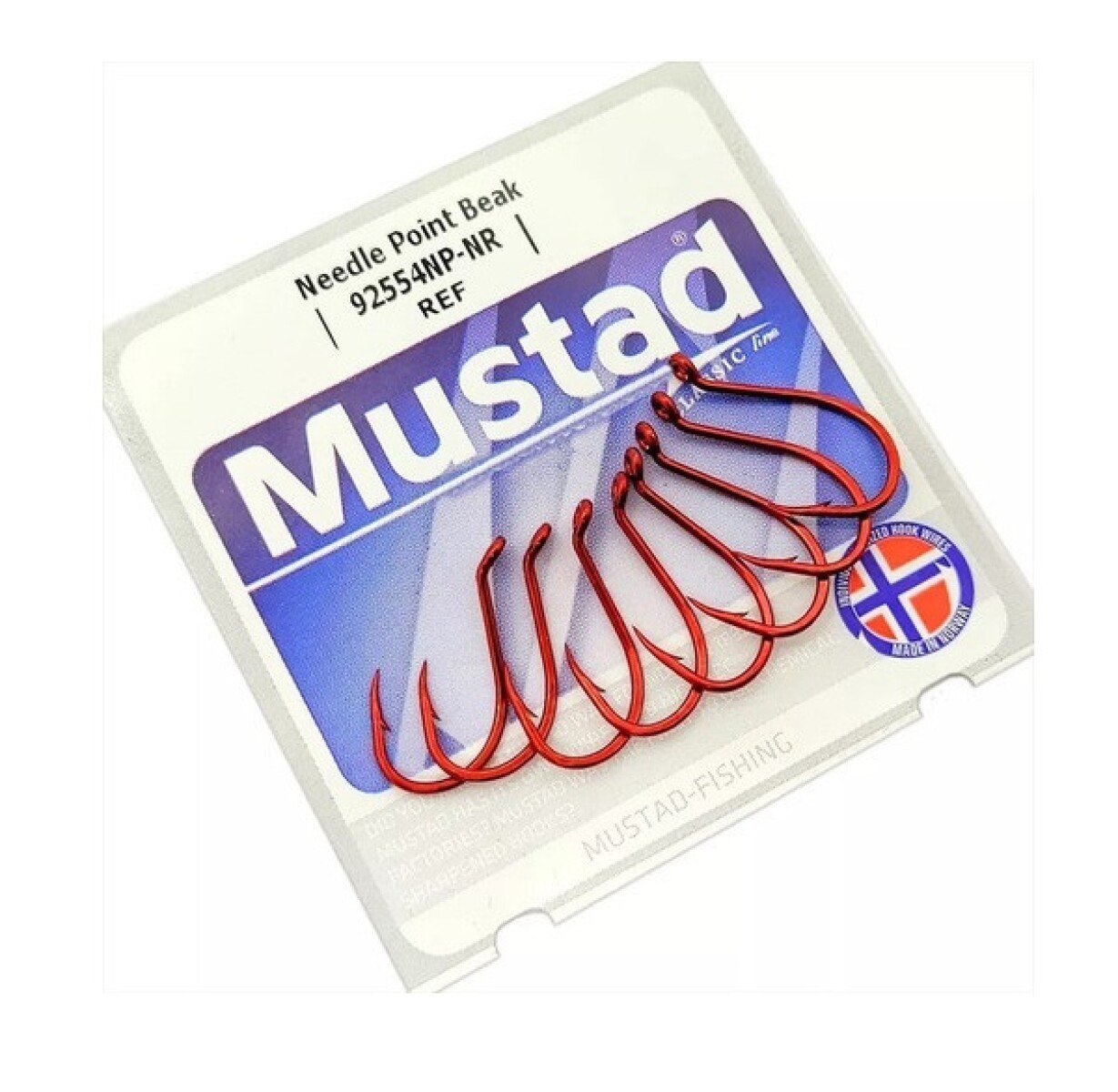 ANZUELO MUSTAD PATA CORTA Nº1 PACK X 15PCS - 