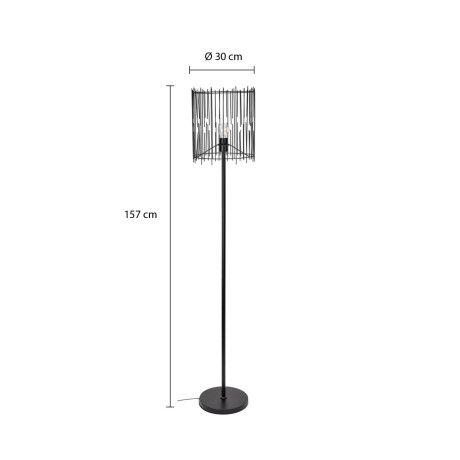 ARTEFACTO DE PIE ESSEN Luminaria de Pie Essen Negra