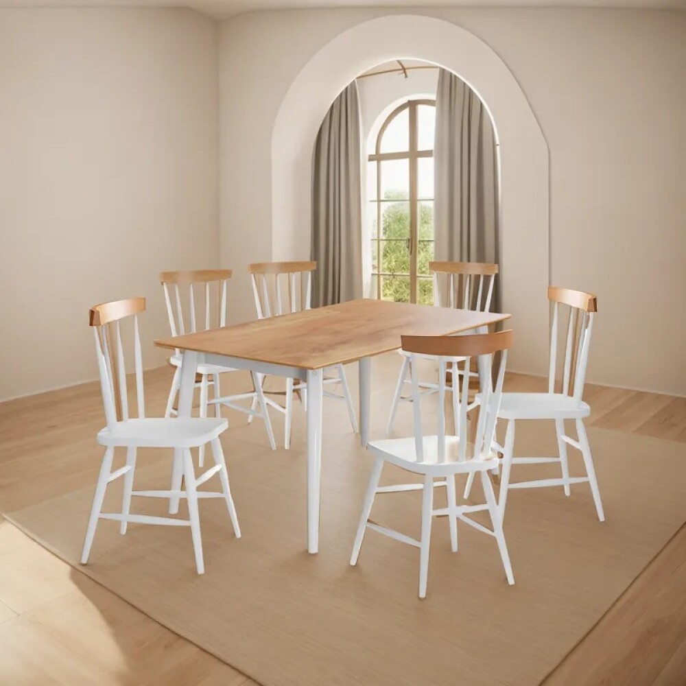 Juego de comedor 6 Sillas - Udine Blanco