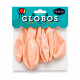 Globos X10 Tamaño R12 Durazno