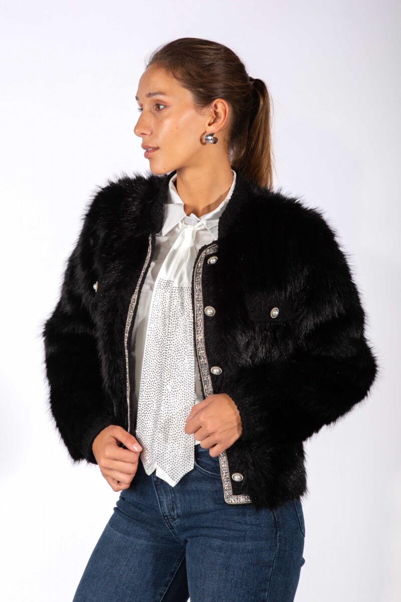 Chaqueta piel Carré negro