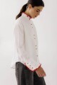 CAMISA OTA POPLIN CROCHET Blanco