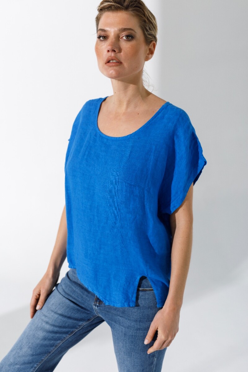 Blusa Backless Azul