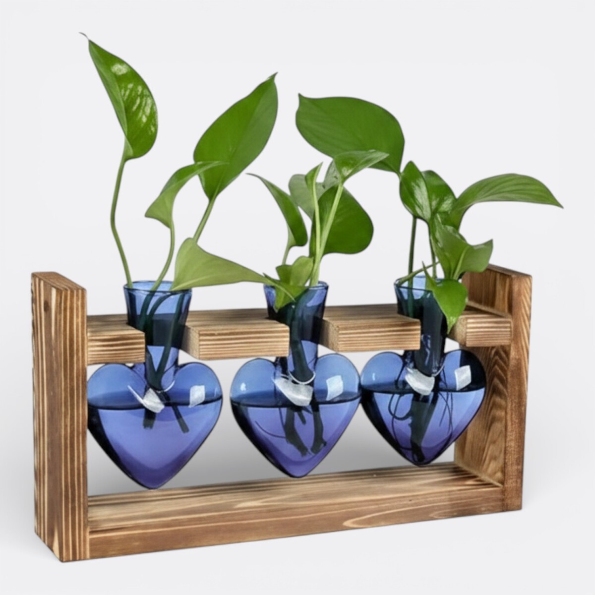 Set Floreros de Vidrio de Color x3 Corazón - Azul 