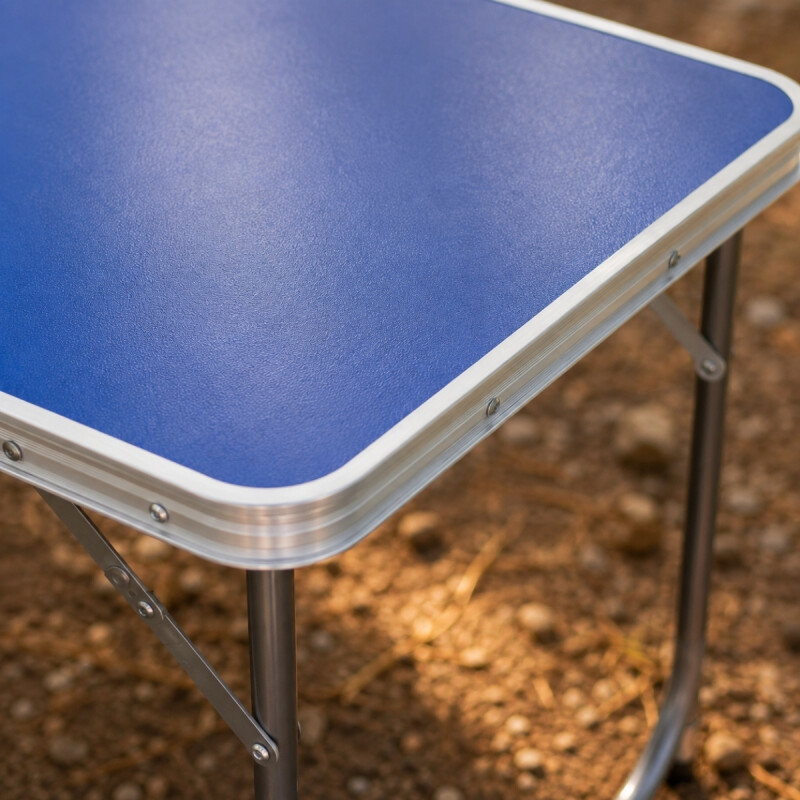 Mesa plegable de camping AZUL