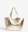 Shopper Con Bolso Dorado