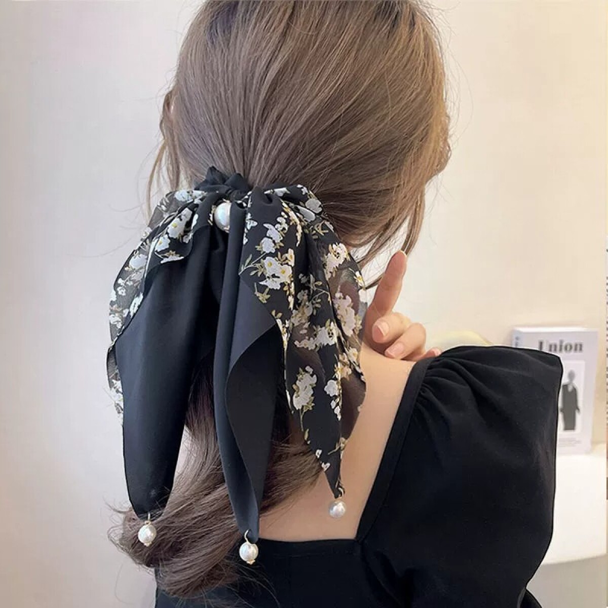 Colita Para Cabello Tipo Pañuelo - Negro 