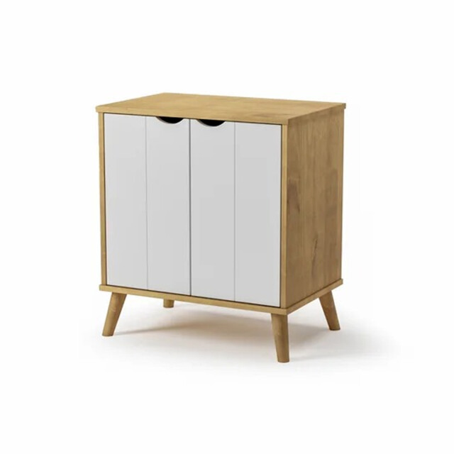 Armario aparador en madera maciza 2 puertas BLANCO