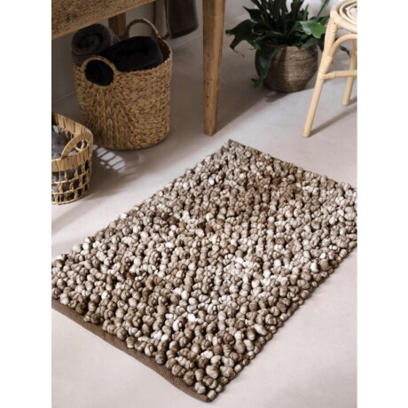 Alfombra baño ORREFORS 60x90 marrón Marrón