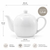 Tetera Porcelana Blanca 1,2 L Tetera Porcelana Blanca 1,2 L