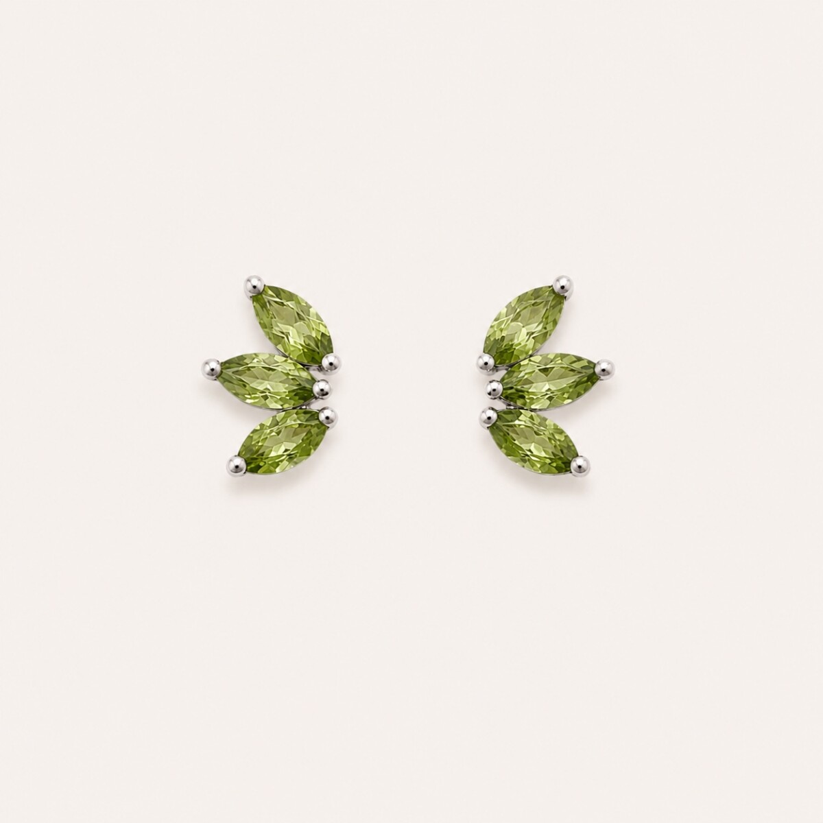 Caravanas Petals Peridoto - Plata 925 
