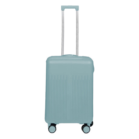 Valija Carry On Rígida Cierre Expandible Candado Ruedas 360° Celeste