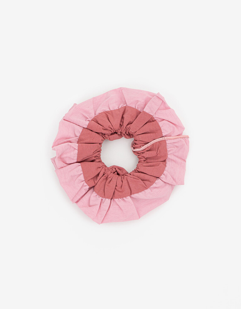 Skunzies Texturada Maxi Scrunchie Bicolor - Rosa Claro