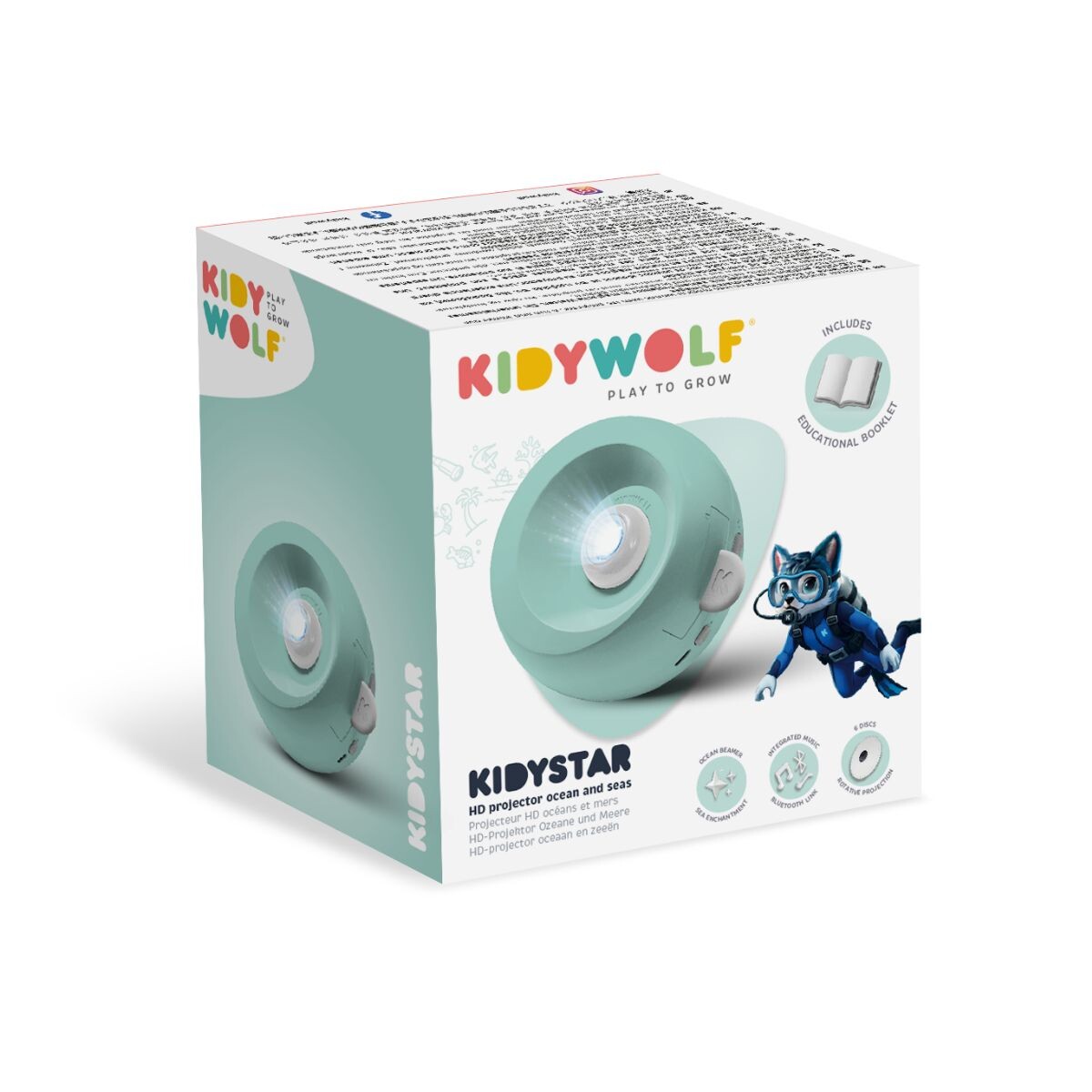 KIDYSTAR - Proyector De Luces Para Paredes Y Techo Kidywolf - Verde 